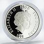 Niue 2 dollars Great Migrations series Zebra colored proof silver coin 2016