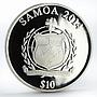 Samoa 10 dollars From Sochi to Rio series Skater colored silver coin 2014