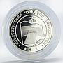 Tajikistan 5 somoni 10th Anniversary of the Constitution proof silver coin 2004