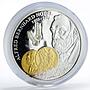 Cook Islands 10 dollars Financial Tycoons Alfred Nobel gilded silver coin 2009