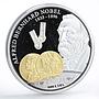 Cook Islands 10 dollars Financial Tycoons Alfred Nobel gilded silver coin 2009