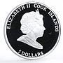 Cook Islands 5 dollars Tall Ships Sedov Ship Clipper silver coin 2008