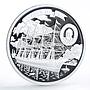 Cook Islands 5 dollars Tall Ships France II Ship Clipper silver coin 2008