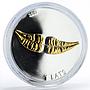 Latvia 1 lats Coin of Life Mother and Baby Leaves gilded silver coin 2007