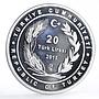 Turkey 20 lira First Turkish Nurse Esma Deniz Red Cross proof silver coin 2015