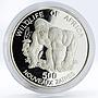 Zaire 500 francs African Wildlife Fauna Gorilla proof silver coin 1996