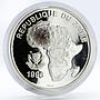 Zaire 500 francs African Wildlife Fauna Gorilla proof silver coin 1996