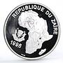 Zaire 500 francs African Wildlife Fauna Gorilla proof silver coin 1996