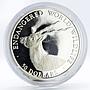 Cook Islands 50 dollars Endangered Wildlife Blackbuck Gazelle silver coin 1990