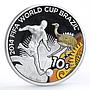 Solomon Islands 10 dollars Football World Cup in Brazil Player silver coin 2012