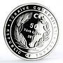 Turkey 50 lira Novelist Halide Edip Adivar Books Portrait silver coin 2014