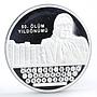 Turkey 50 lira Novelist Halide Edip Adivar Books Portrait silver coin 2014