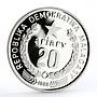 Malagasy 20 ariary World Wilflife Fund Fauna Lemur proof silver coin 1988