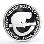 Malagasy 20 ariary World Wilflife Fund Fauna Lemur proof silver coin 1988