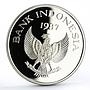 Indonesia 10000 rupiah World Wildlife series Wild Pig proof silver coin 1987