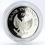 Indonesia 10000 rupiah World Wildlife series Wild Pig proof silver coin 1987