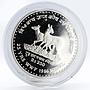 Nepal 250 rupees World Wildlife Fund Fauna Musk Deers proof silver coin 1986