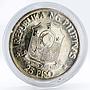 Philippines 25 piso Marcos and Reagan Meeting silver coin 1982