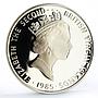 British Virgin Islands 20 dollars Gold Ecsudo proof silver coin 1985