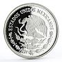 Mexico 25 pesos Football World Cup in Mexico Moving Ball silver coin 1985