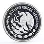 Mexico 25 pesos Football World Cup in Mexico Moving Ball silver coin 1986