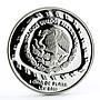 Mexico 5 pesos Precolombina series Quetzalcoatl proof silver coin 1998