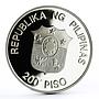 Philippines 200 piso WWF series Mindoro Buffalo proof silver coin 1987