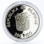 Philippines 200 piso WWF series Mindoro Buffalo proof silver coin 1987