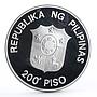 Philippines 200 piso WWF series Mindoro Buffalo proof silver coin 1987