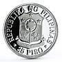 Philippines 25 piso Woman Holding Grain proof silver coin 1976