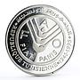 Tunisia 1 dinar FAO Orchard Workers Apple Tree proof silver coin 1995