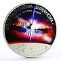 Benin 1500 francs Space Phenomena Supernova Star colored silver coin 2016