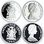 Bermuda set of 11 coins 375th Anniversary of the Settlement silver coins 1984