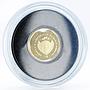 Palau 1 dollar Remembrance Poppy Flower colored gold coin 2008