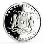 Somali 10000 shillings Endangered African Fauna Oryx Dammah silver coin 1998