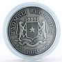 Somalia 8000 shillings The Direction to Kaabah Mecca Compass silver coin 2005
