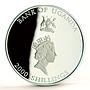 Uganda 2000 shillings Illusion Spirit Of the Mountain proof silver coin 2001