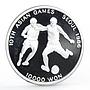 Korea 10000 won 10th Seoul Asian Games series Football proof silver coin 1986