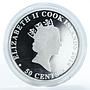 Cook Islands 50 cents Year of the Horse proof color silver coin 2014