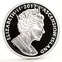 Ascension Island 1 crown In Memeory of Diana Princess of Whales silver coin 2017
