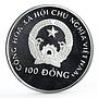 Vietnam 100 dong Boats of the World series Savannah Ship proof silver coin 1991