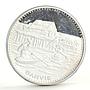 Benin 100 francs 10th Anniversary of Independnece Boat River silver coin 1971
