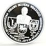 Equatorial Guinea 7000 francos President Mbasogo State Symbols silver coin 1991