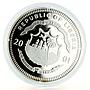 Liberia 20 dollars Trains Railway Locomotive Union Pacific 119 silver coin 2001