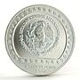 Mexico 50 pesos Guererro Aguila The Eagle Warrior silver coin 1992