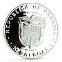 Panama 10 balboas Canal Treaty Ship proof silver coin 1979