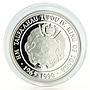 Tonga 1 paanga 25th Anniversary of Reign Stone Sculpture silver coin 1990