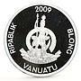 Vanuatu 20 vatu HMS Endeavour James Cook Ship Clipper silver coin 2009