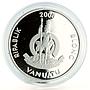 Vanuatu 50 vatu History of Seafaring Ship Europe Clipper silver coin 2008