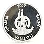 Vanuatu 20 vatu HMS Resolution James Cook Ship Clipper silver coin 2009